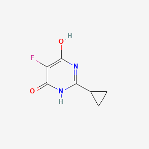 molecular formula C7H7FN2O2 B1640541 2-Cyclopropyl-5-fluoropyrimidine-4,6-diol CAS No. 617715-97-6