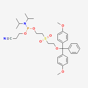 molecular formula C34H45N2O7PS B1640549 2-((2-(Bis(4-methoxyphenyl)(phenyl)methoxy)ethyl)sulfonyl)ethyl (2-cyanoethyl) diisopropylphosphoramidite 