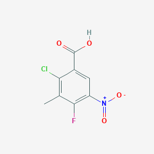 molecular formula C8H5ClFNO4 B1640564 2-Chloro-4-fluoro-3-methyl-5-nitrobenzoic acid CAS No. 173315-56-5