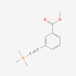 molecular formula C13H16O2Si B1640614 Methyl 3-((trimethylsilyl)ethynyl)benzoate 
