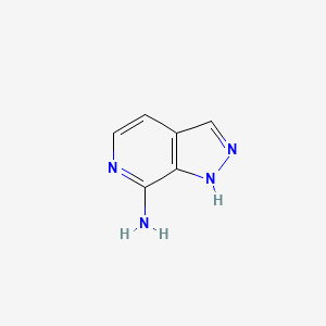 molecular formula C6H6N4 B1640618 1H-吡唑并[3,4-c]吡啶-7-胺 CAS No. 518038-78-3