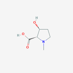molecular formula C6H11NO3 B1640636 (2S,3R)-3-Hydroxy-1-methylpyrrolidine-2-carboxylic acid 