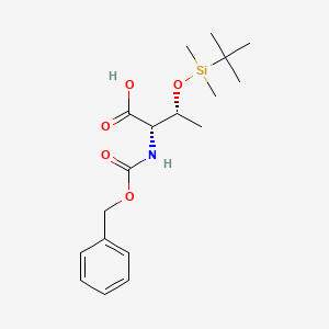 molecular formula C18H29NO5Si B1640654 N-((benzyloxy)carbonyl)-O-(tert-butyldimethylsilyl)-L-threonine 