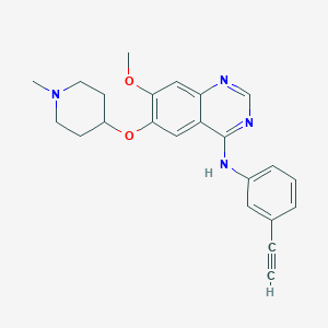 molecular formula C23H24N4O2 B1640683 N-(3-ethynylphenyl)-7-methoxy-6-(1-methylpiperidin-4-yl)oxyquinazolin-4-amine 