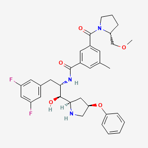 BenzaMide, N-[(1S,2R)-1-[(3,5-difluorophenyl)Methyl]-2-hydroxy-2-[(2R,4R)-4-phenoxy-2-pyrrolidinyl]ethyl]-3-[[(2R)-2-(MethoxyMethyl)-1-pyrrolidinyl]carbonyl]-5-Methyl-