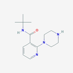 molecular formula C14H22N4O B1640699 N-Tert-butyl-2-piperazin-1-ylnicotinamide 