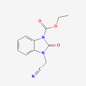 molecular formula C12H11N3O3 B1640704 Ethyl 3-(cyanomethyl)-2-oxobenzimidazole-1-carboxylate 