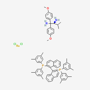 molecular formula C71H74Cl2N2O2P2Ru B1640775 RuCl2[(S)-xylbinap][(S)-daipen] 