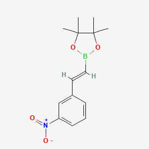 molecular formula C14H18BNO4 B1640786 (E)-4,4,5,5-Tetramethyl-2-(3-nitrostyryl)-1,3,2-dioxaborolane 