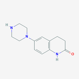 molecular formula C13H17N3O B1640798 6-(1-piperazinyl)-3,4-dihydro-2(1H)-quinolinone 