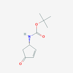 molecular formula C10H15NO3 B1640809 (S)-Tert-butyl (4-oxocyclopent-2-EN-1-YL)carbamate 