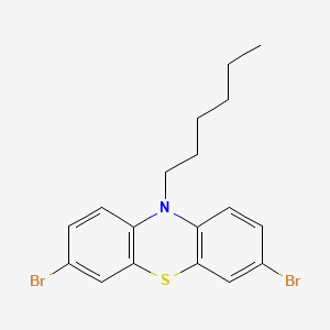 molecular formula C18H19Br2NS B1640812 3,7-Dibromo-10-hexylphenothiazine CAS No. 312924-93-9