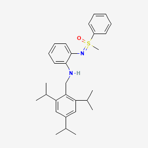 molecular formula C29H38N2OS B1640846 (R)-N-[2-(2,4,6-Triisopropylbenzylamino)-phenyl]-S-methyl-S-phenylsulfoximin 