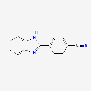 molecular formula C14H9N3 B1640854 4-(1H-Benzo[d]imidazol-2-yl)benzonitrile CAS No. 4110-15-0