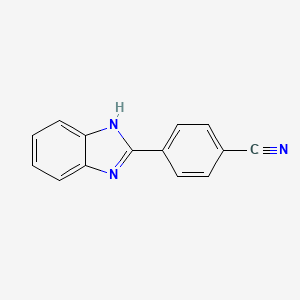 molecular formula C14H9N3 B1640854 4-(1H-苯并[d]咪唑-2-基)苯甲腈 CAS No. 4110-15-0