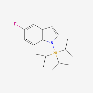molecular formula C17H26FNSi B1640862 1H-Indole, 5-fluoro-1-[tris(1-methylethyl)silyl]- 