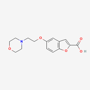 molecular formula C15H17NO5 B1640894 5-[2-(4-morpholinyl)ethoxy]-2-Benzofurancarboxylic acid 