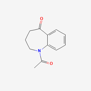 molecular formula C12H13NO2 B1640937 1-Acetyl-3,4-dihydro-1H-benzo[b]azepin-5(2H)-one 