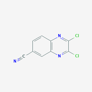 molecular formula C9H3Cl2N3 B1640963 2,3-Dichloroquinoxaline-6-carbonitrile 