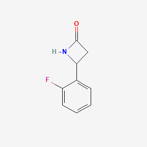 molecular formula C9H8FNO B1640976 4-(2-Fluorophenyl)-2-azetidinone 