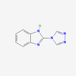 molecular formula C9H7N5 B1640983 2-(1,2,4-triazol-4-yl)-1H-benzimidazole 