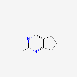 molecular formula C9H12N2 B1641000 2,4-Dimethyl-6,7-dihydro-5H-cyclopenta[d]pyrimidine 