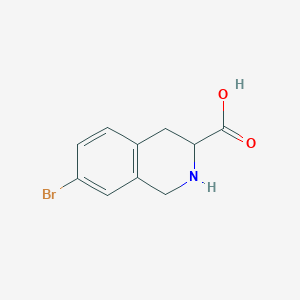 molecular formula C10H10BrNO2 B1641023 7-Bromo-1,2,3,4-tetrahydro-isoquinoline-3-carboxylic acid 