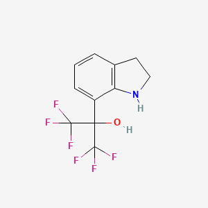 molecular formula C11H9F6NO B1641024 2-(2,3-Dihydro-1h-indol-7-yl)-1,1,1,3,3,3-hexafluoropropan-2-ol 