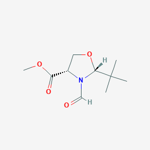 molecular formula C10H17NO4 B1641035 (2R,4S)-Methyl 2-tert-butyl-3-formyloxazolidine-4-carboxylate 