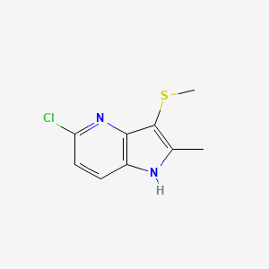 molecular formula C9H9ClN2S B1641090 1H-Pyrrolo[3,2-b]pyridine, 5-chloro-2-methyl-3-(methylthio)- 