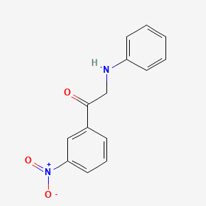 molecular formula C14H12N2O3 B1641131 1-(3-Nitrophenyl)-2-(phenylamino)ethanone 