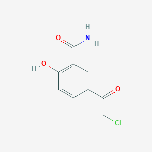 molecular formula C9H8ClNO3 B1641146 5-(2-Chloroacetyl)-2-hydroxybenzamide CAS No. 33254-88-5