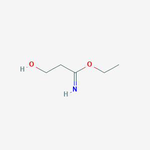 molecular formula C5H11NO2 B1641153 3-Hydroxy-propionimidic acid ethyl ester 