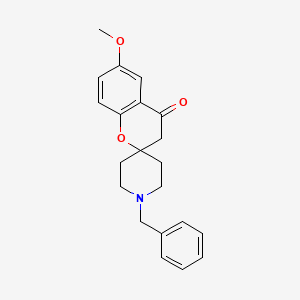 molecular formula C21H23NO3 B1641172 1'-Benzyl-6-methoxyspiro[chroman-2,4'-piperidin]-4-one 