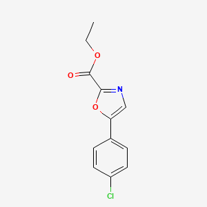 molecular formula C12H10ClNO3 B1641213 Ethyl 5-(4-chlorophenyl)oxazole-2-carboxylate CAS No. 2082-14-6