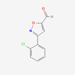 molecular formula C10H6ClNO2 B1641228 3-(2-Chlorophenyl)isoxazole-5-carbaldehyde CAS No. 377051-52-0