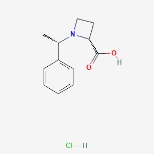 (2R)-1-[(1S)-1-phenylethyl]azetidine-2-carboxylic acid;hydrochloride