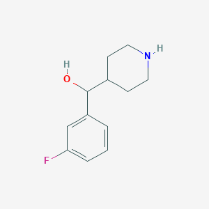 molecular formula C12H16FNO B1641254 (3-Fluoro-phenyl)-piperidin-4-yl-methanol 