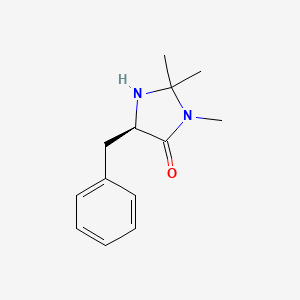 molecular formula C13H18N2O B1641259 (5R)-(+)-2,2,3-Trimethyl-5-benzyl-4-imidazolidinone 