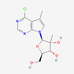 molecular formula C13H16ClN3O4 B1641260 4-Chloro-5-methyl-7-(2-C-methyl-beta-D-ribofuranosyl)-7H-pyrrolo[2,3-d]pyrimidine 
