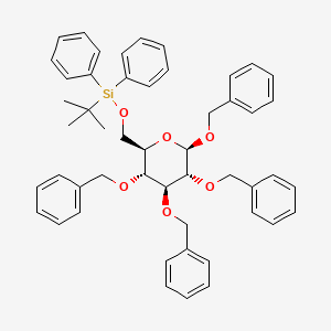 molecular formula C50H54O6Si B1641294 1,2,3,4-Tetra-O-benzyl-6-O-tert-butyldiphenylsilyl-b-D-glucopyranose 