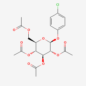 molecular formula C20H23ClO10 B1641296 (4-Chlorophenyl)-2,3,4,6-tetra-O-acetyl-beta-D-glucopyranoside 