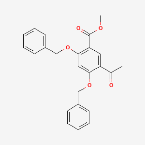 molecular formula C24H22O5 B1641299 Methyl 5-acetyl-2,4-bis-benzyloxybenzoate 