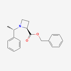 molecular formula C19H21NO2 B1641459 Benzyl[1(1S),2S]-1-(1-phenylethyl)azetidine-2-carboxylate 