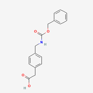 molecular formula C17H17NO4 B1641461 2-[4-(phenylmethoxycarbonylaminomethyl)phenyl]acetic Acid 