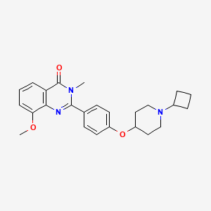 2-[4-(1-Cyclobutylpiperidin-4-yl)oxyphenyl]-8-methoxy-3-methylquinazolin-4-one