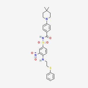 molecular formula C28H32N4O5S2 B1641472 4-(4,4-dimethylpiperidin-1-yl)-N-[3-nitro-4-(2-phenylsulfanylethylamino)phenyl]sulfonylbenzamide 