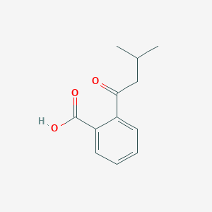 molecular formula C12H14O3 B1641490 Benzoic acid, 2-(3-methyl-1-oxobutyl)- 