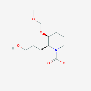 molecular formula C15H29NO5 B1641495 Tert-butyl (2R,3S)-2-(3-hydroxypropyl)-3-(methoxymethoxy)piperidine-1-carboxylate 