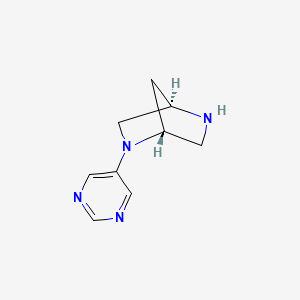 molecular formula C9H12N4 B1641503 (1R,4R)-2-Pyrimidin-5-YL-2,5-diazabicyclo[2.2.1]heptane 